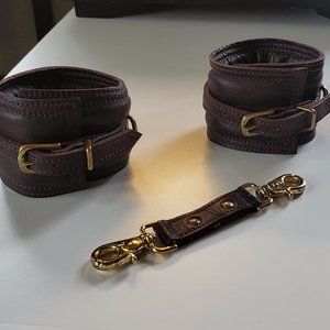 Coco De Mer Leather Bondage Cuffs